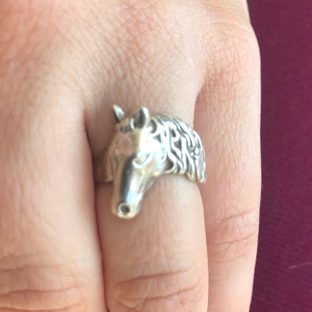 Authentic Silver Horse Ring